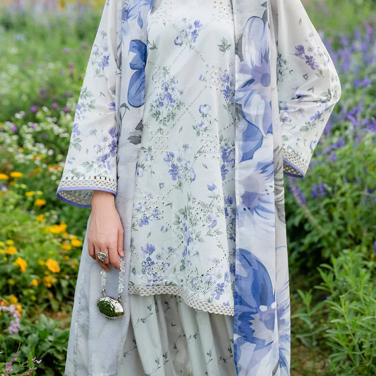 Baroque EMBROIDERED PRINTED LAWN – UF-4223