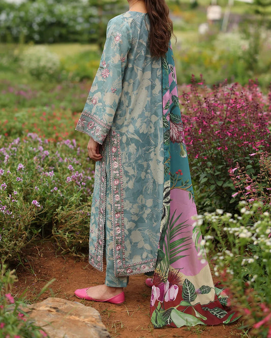 Baroque EMBROIDERED PRINTED LAWN – UF-4239